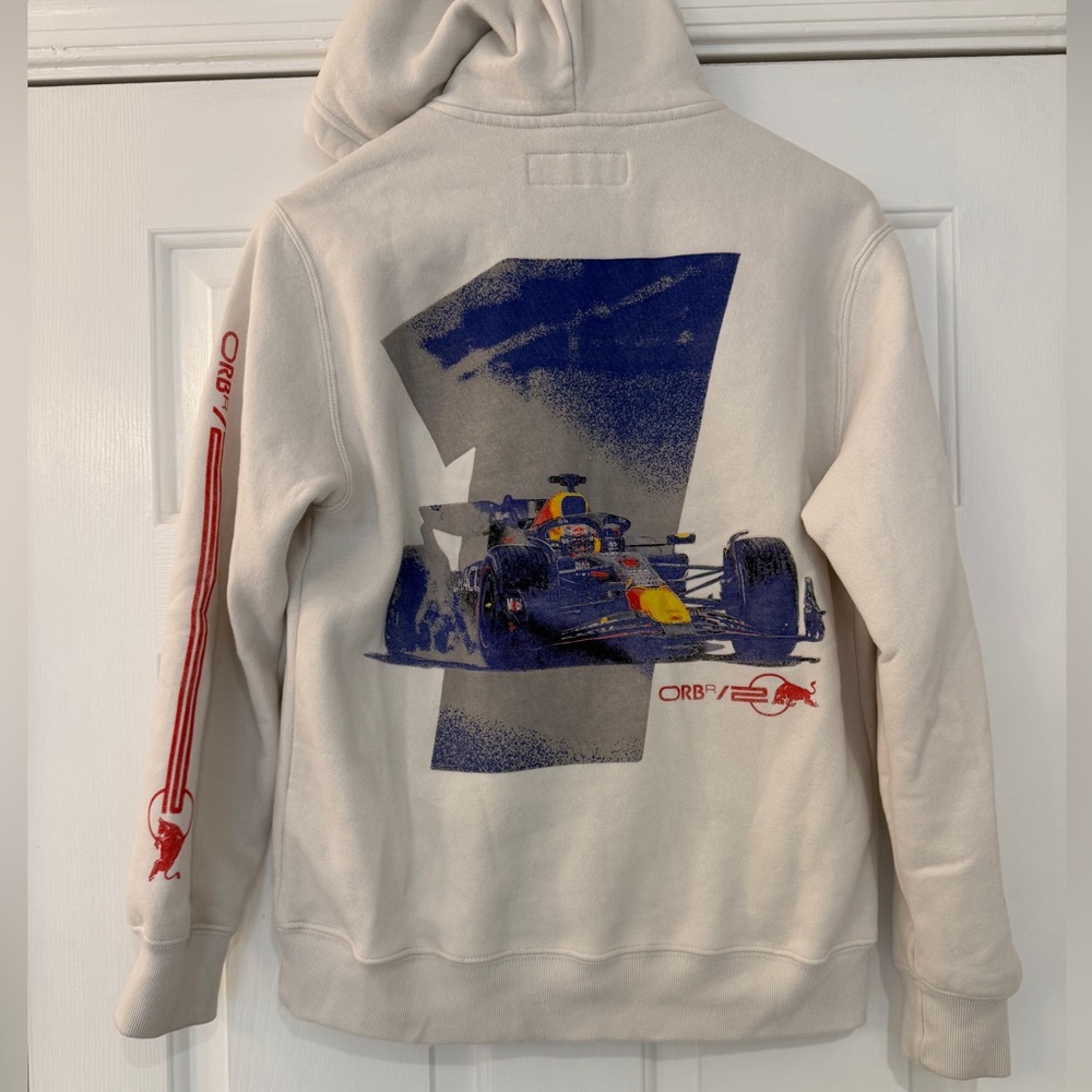 Hollister Cream Formula 1 Max Verstappen Red Bull Racing Hoodie XS/S - Picture 4 of 4